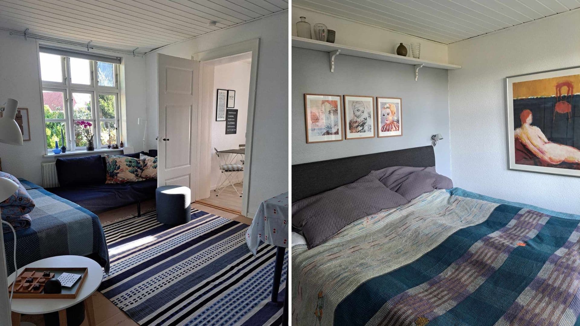 Harresø Bed & Breakfast - stue og soveværelse